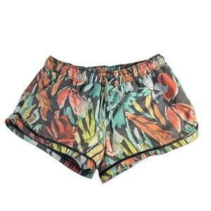 Prana Tropical Print Women Shorts Size Medium Recycled Organic Multicolor Floral